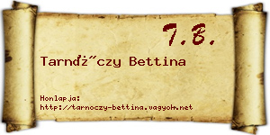 Tarnóczy Bettina névjegykártya