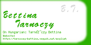bettina tarnoczy business card